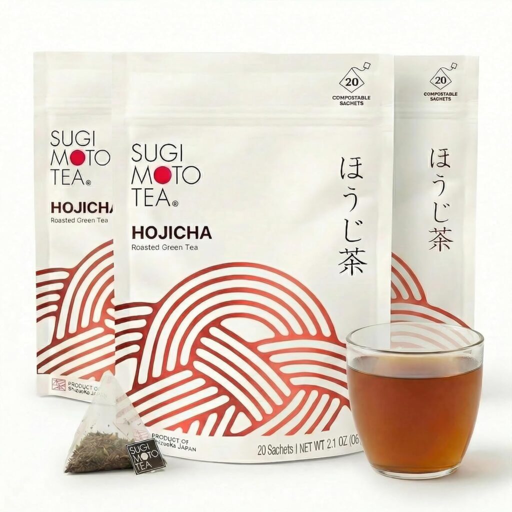 Japanese hojicha tea for a calm evening